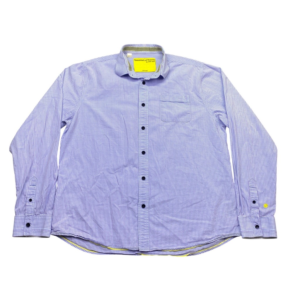 Descendant of Thieves Season 13 Born 080614 Mens XL Purple Gingham L/S Shirt